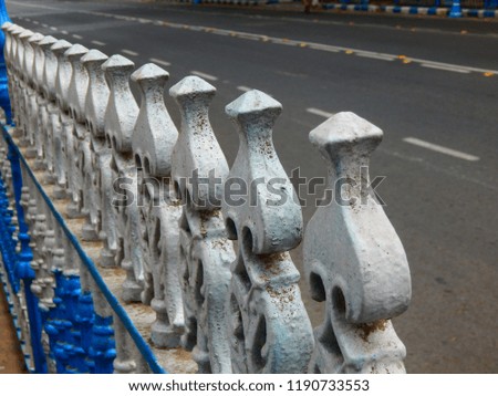 Ancient Road Barrier in Kolkata , India 