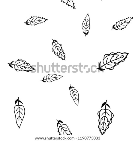 Seamless Pattern Leafs. For your design. Vector.