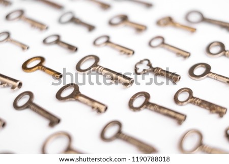 keys on white background - key pattern ,