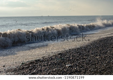 waves on the sea coast