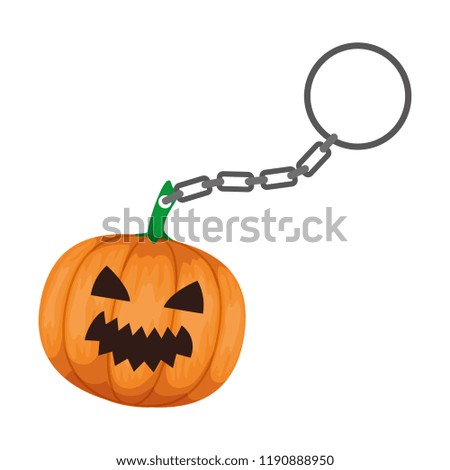 halloween key chain with pumpkin