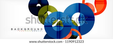 Geomtric modern backgrounds, rings abstract template, vector illustration