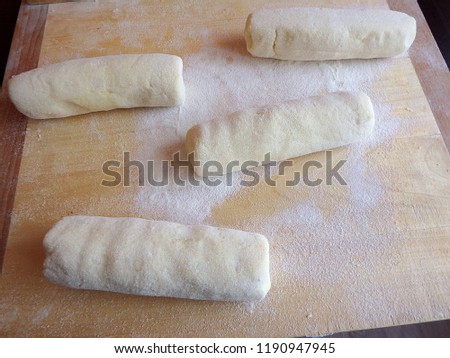 Potato dough made for dumplings or gnocchi,