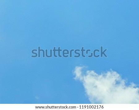 Blue sky white clouds background,selectoin focus only on some point in image