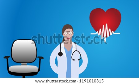 Vector illustration of a smiling doctor.