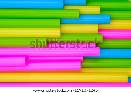 straw plastic colourful