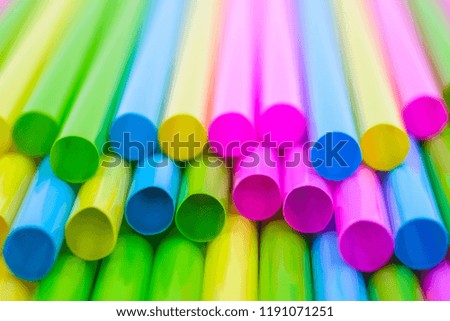 straw plastic colourful