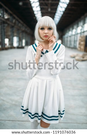  girl, doll in dress