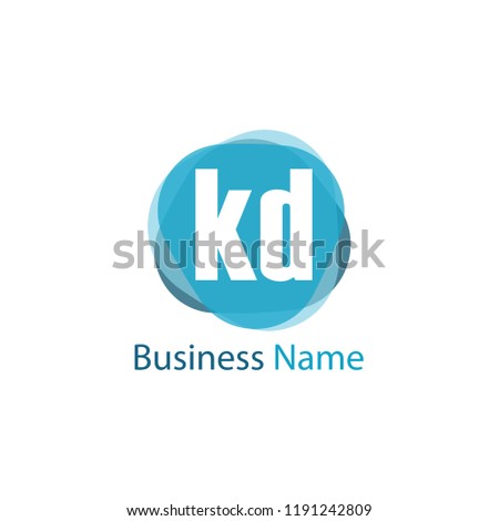 Initial Letter KD Logo Template Design