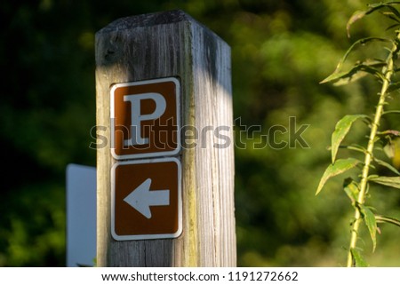 Parking This Way Sign