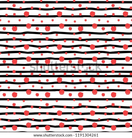 Polka dots Striped Digital paper