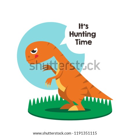 Dinosaur character and pose vector illustration