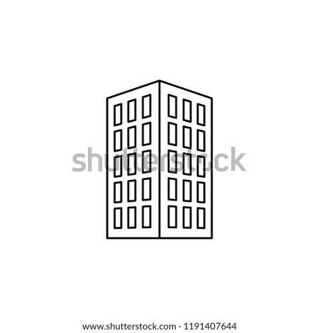 Building outline icon. Simple outline vector of building for UI and UX, website or mobile application
