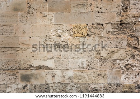 Old wall on Sicily in Italy in Palermo