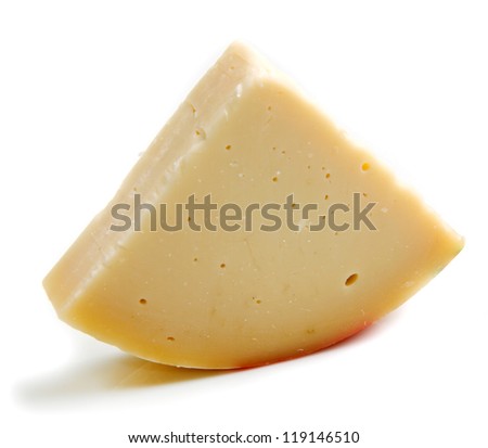 Italian Cheese, provolone, isolated on white background Royalty-Free Stock Photo #119146510