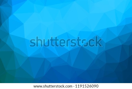 Light BLUE vector polygonal background. Glitter abstract illustration with an elegant design. A new texture for your design.