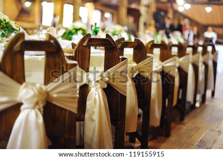 wedding banquet  in a restaurant Royalty-Free Stock Photo #119155915