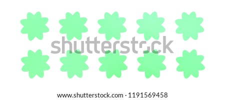 Set of simple flowers of different colors on white background. You can use in the game, app, communications, electronics, agriculture, or creative design concepts.