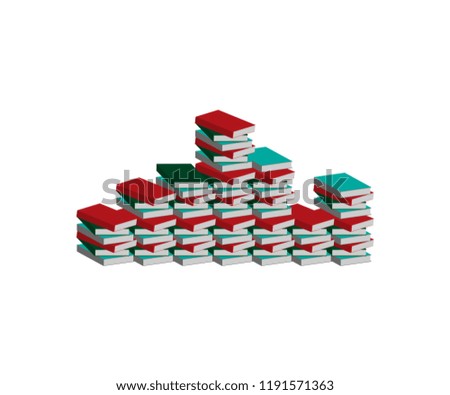 illustration of a stack of books vector logo