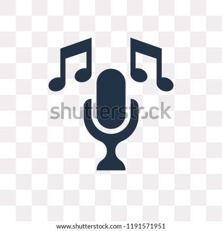 Singing vector icon isolated on transparent background, Singing transparency concept can be used web and mobile
