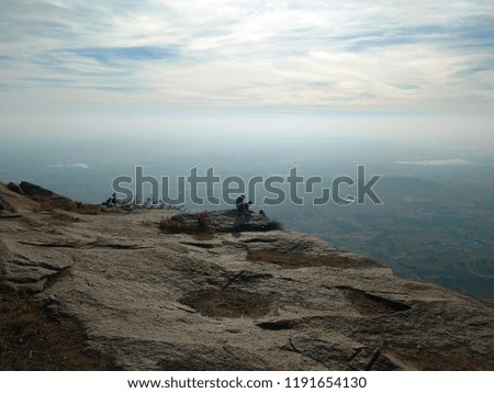 A beautiful landscape on the edge of a hilltop