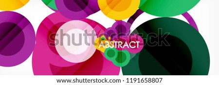 Overlapping circles design background. Trendy abstract layout template for business or technology presentation or web brochure cover, wallpaper. Vector illustration