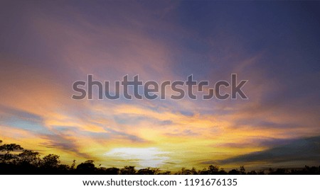 Beautiful color of sky sunset