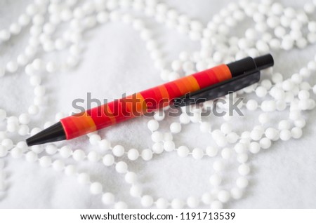 beautiful polymer clay covered ballpoint pen
