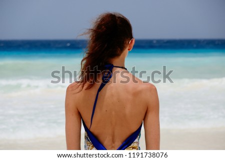 Dreaming girl on Zanzibar