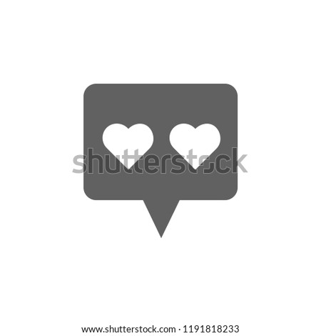 Instagram heart icon vector. Social media symbol. Linear style sign for mobile concept and web design. Instagram feedback symbol illustration. Pixel vector graphics - Vector.
