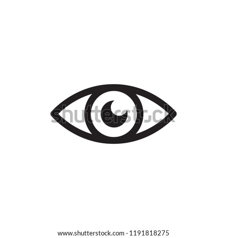 Eye icon vector. Linear style sign for mobile concept and web design. Eye symbol illustration. Pixel vector graphics - Vector. Royalty-Free Stock Photo #1191818275
