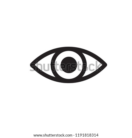Eye icon vector. Linear style sign for mobile concept and web design. Eye symbol illustration. Pixel vector graphics - Vector. Royalty-Free Stock Photo #1191818314