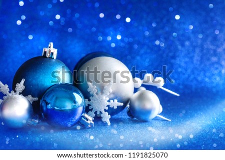 Blue and silver christmas decoration