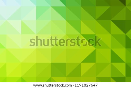Light Green, Yellow vector abstract mosaic background. Elegant bright polygonal illustration with gradient. Pattern for a brand book's backdrop.