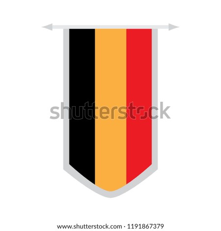 Flag of Belgium on a banner