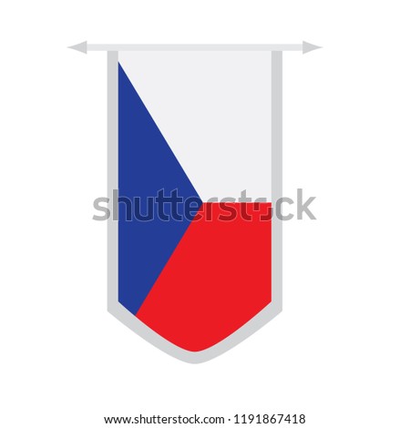 Flag of Czech Republic on a banner