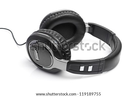 headphones on a white