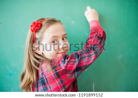 Happy kid at school