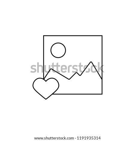 Like line icon,button ,like logo. Vector icon for websites and mobile minimalistic flat design. Outline pictogram on white background