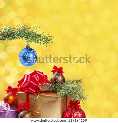 Christmas and New Year festive bokeh background, place for holiday text
