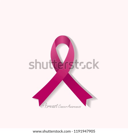Breast cancer awareness month, pink ribbon  .