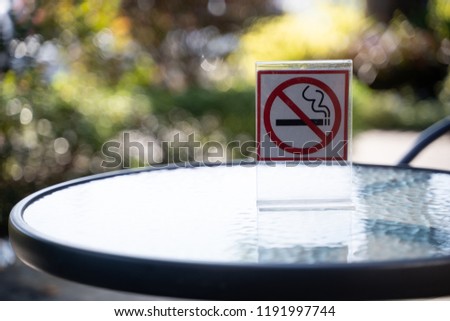 please Stop smoking concept No smoking sign in the coffee shop go free smoking area