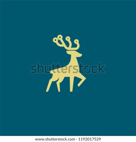 deer technology logo icon designs vector