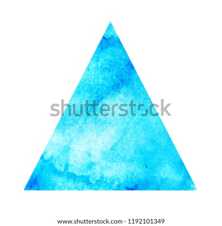 Watercolor triangle on white