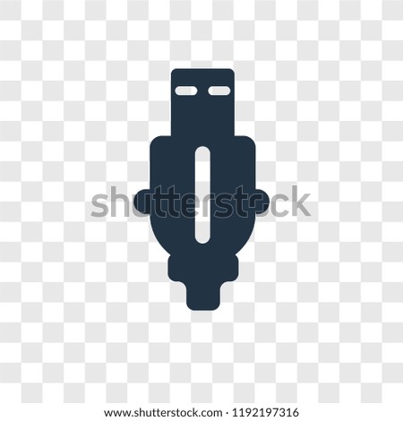Pen Drive vector icon isolated on transparent background, Pen Drive transparency logo concept