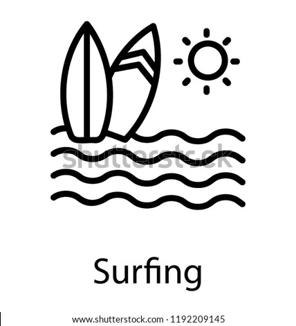 Water waves with surfing equipment depicting smurf surfing 