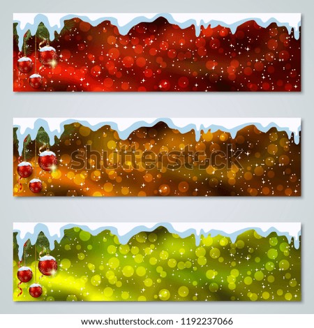 Christmas and New Year luxury colorful vector banners collection