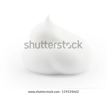shaving foam isolated on white background Royalty-Free Stock Photo #119234662