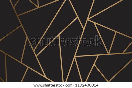 Modern mosaic wallpaper in black and gold Royalty-Free Stock Photo #1192430014