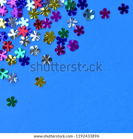 Festive sparkling background, square image, colorful background with copy space.